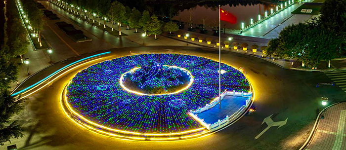 西政校园夜景——2019年新年